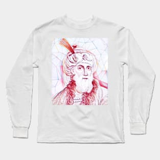 Flavius Josephus Portrait | Flavius Josephus Artwork | Line Art Long Sleeve T-Shirt